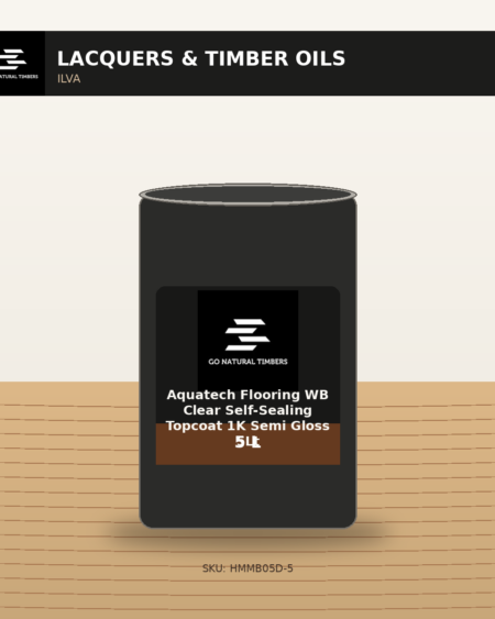 Aquatech Flooring WB Clear Self-Sealing Topcoat 1K Semi Gloss 5Lt